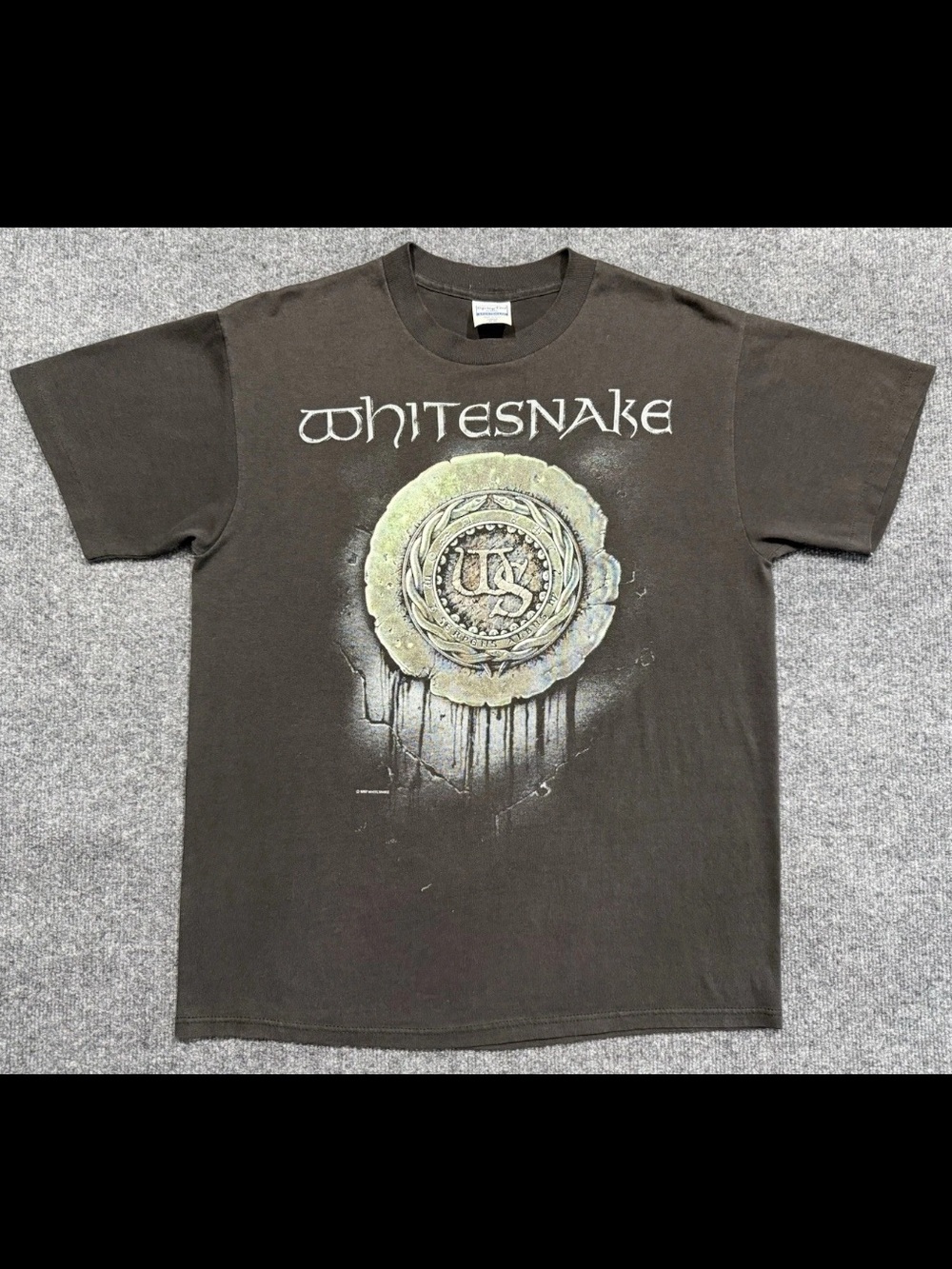 Vintage 80s White Snake Tour T-Shirt Rock Band Tee David Coverdale Faded Thin